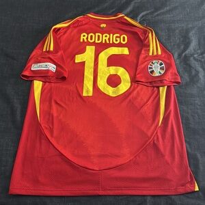 Spain 🇪🇸 #16 Rodri RARE Euro 2024 Adidas Home Jersey